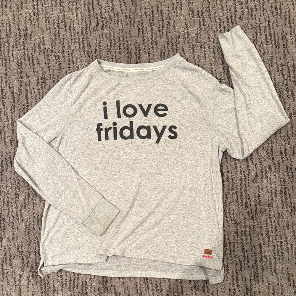 Peace Love World Heather Gray Long Sleeve Tee